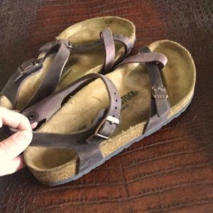 Birkenstock Taormina Habana Sandal 38 Worn twice inside house. Excellent cond.